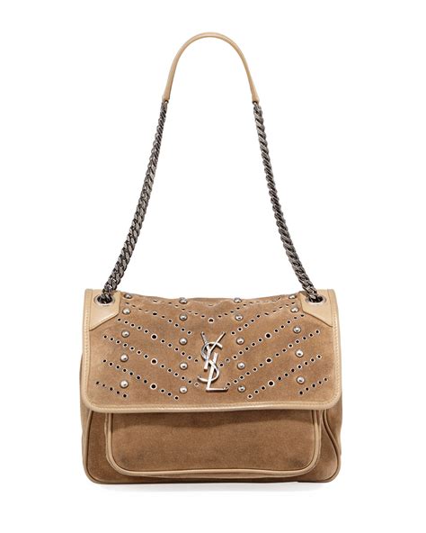 ysl monogram suede bag|ysl monogram shoulder bag.